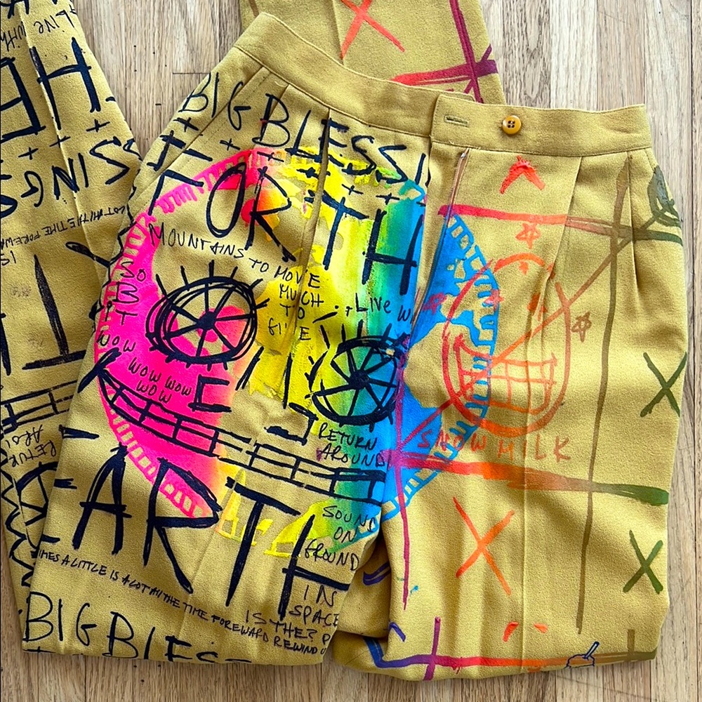 SNOW MILK “Earth Blessings” Collection Yellow High-Waisted Pants, 6
